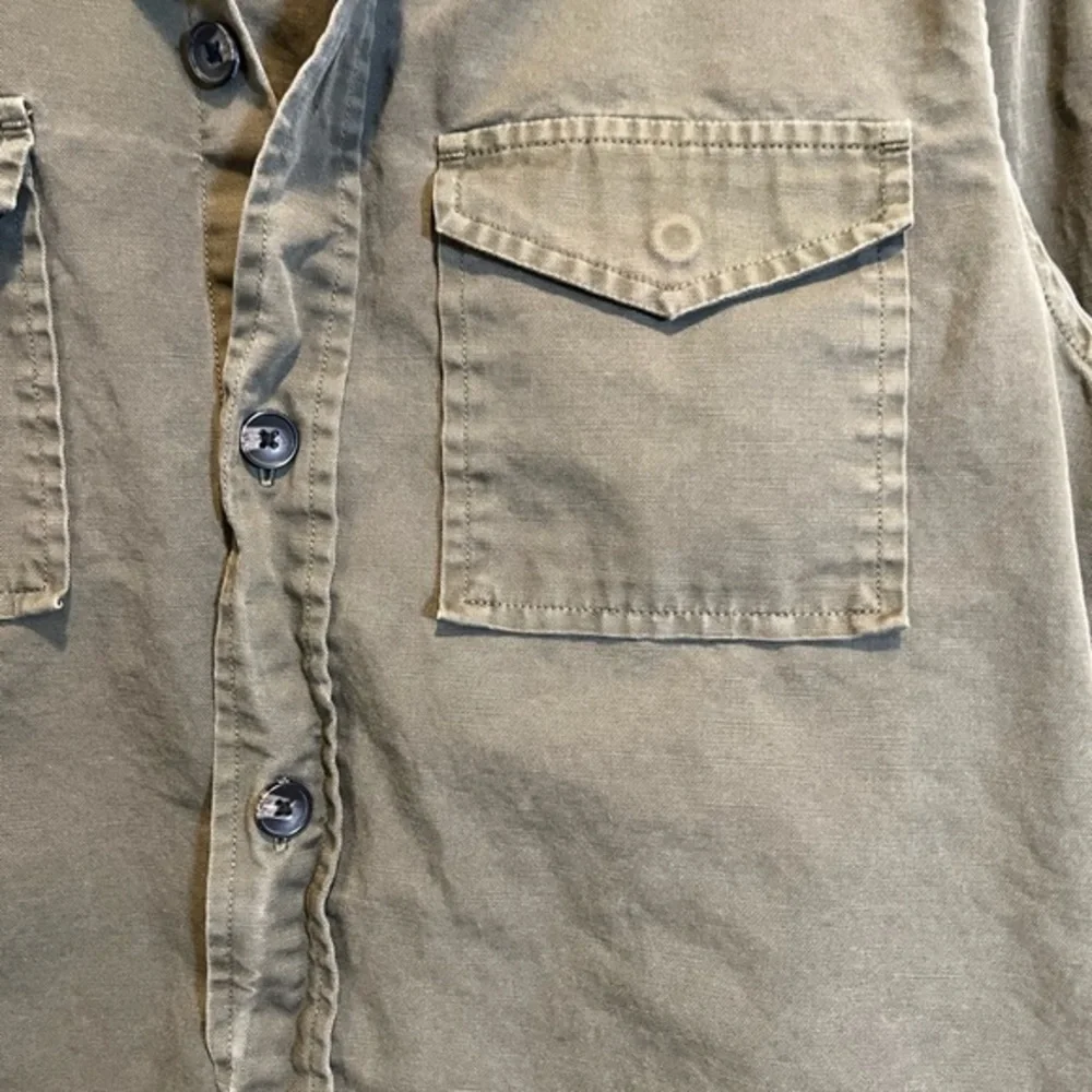 AG Adriano Goldschmied Mens Olive Green Cotton Military Field‎ Jacket Small